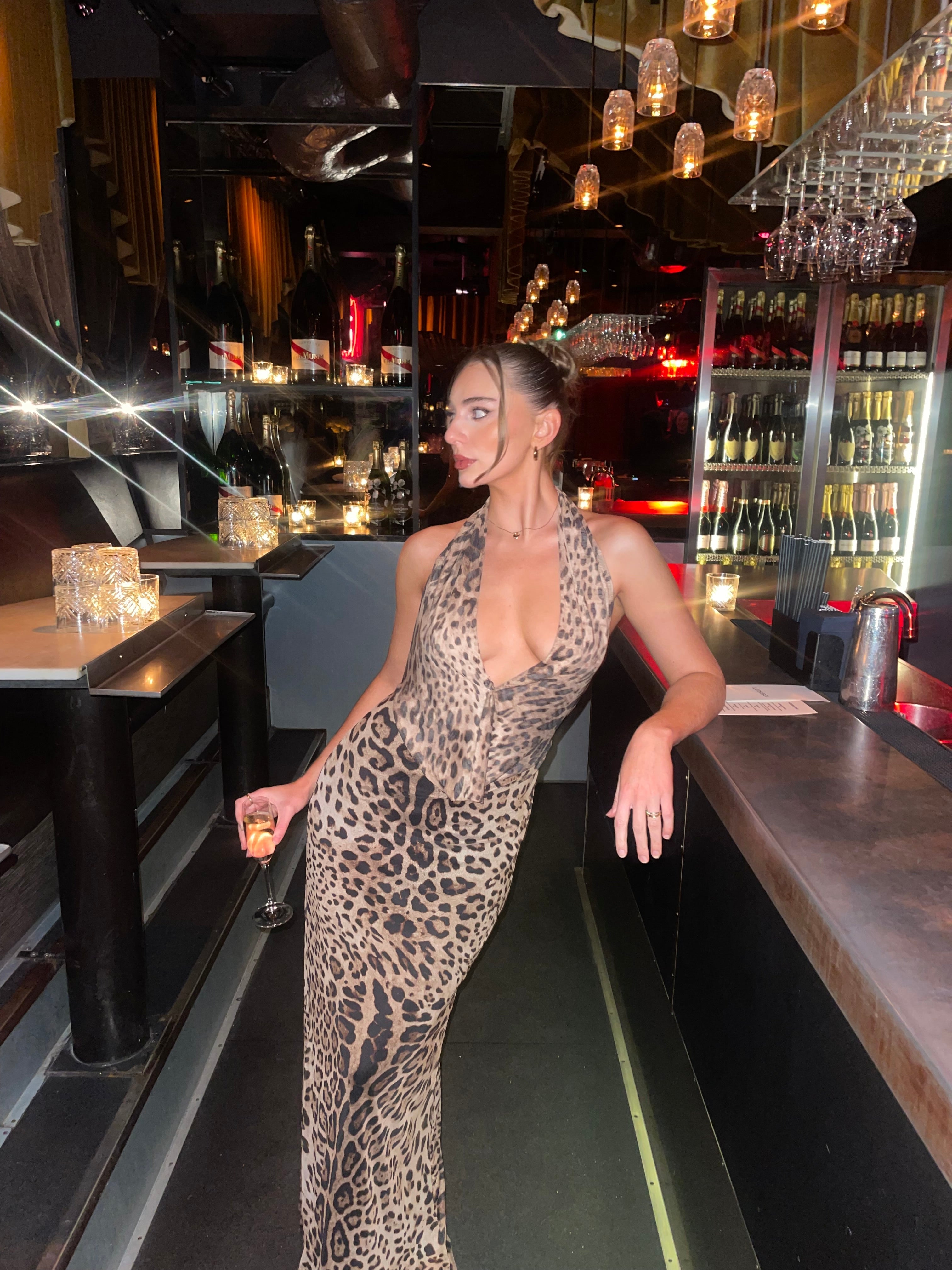 Suprella maxi dress - leopard