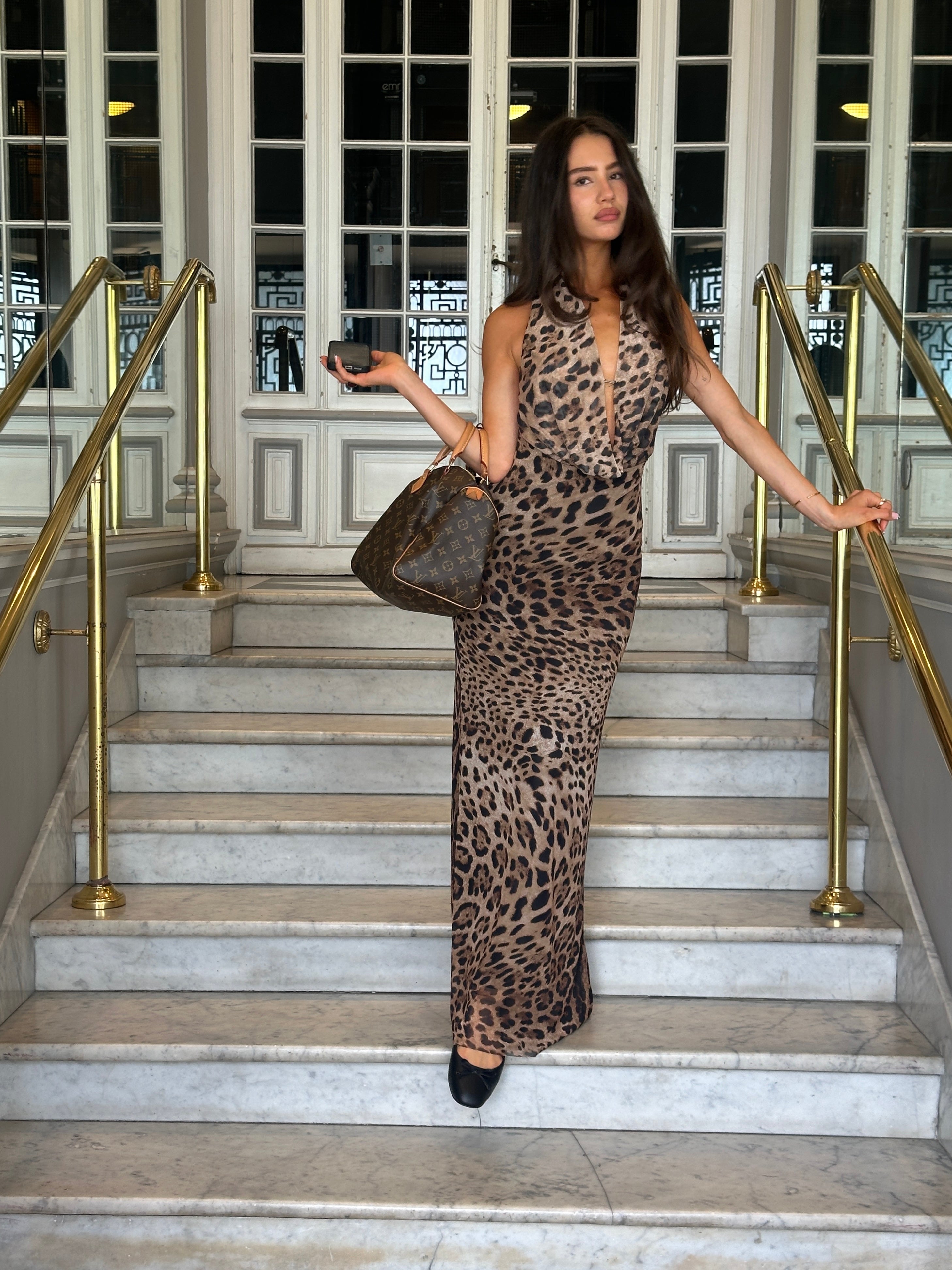 Suprella maxi dress - leopard