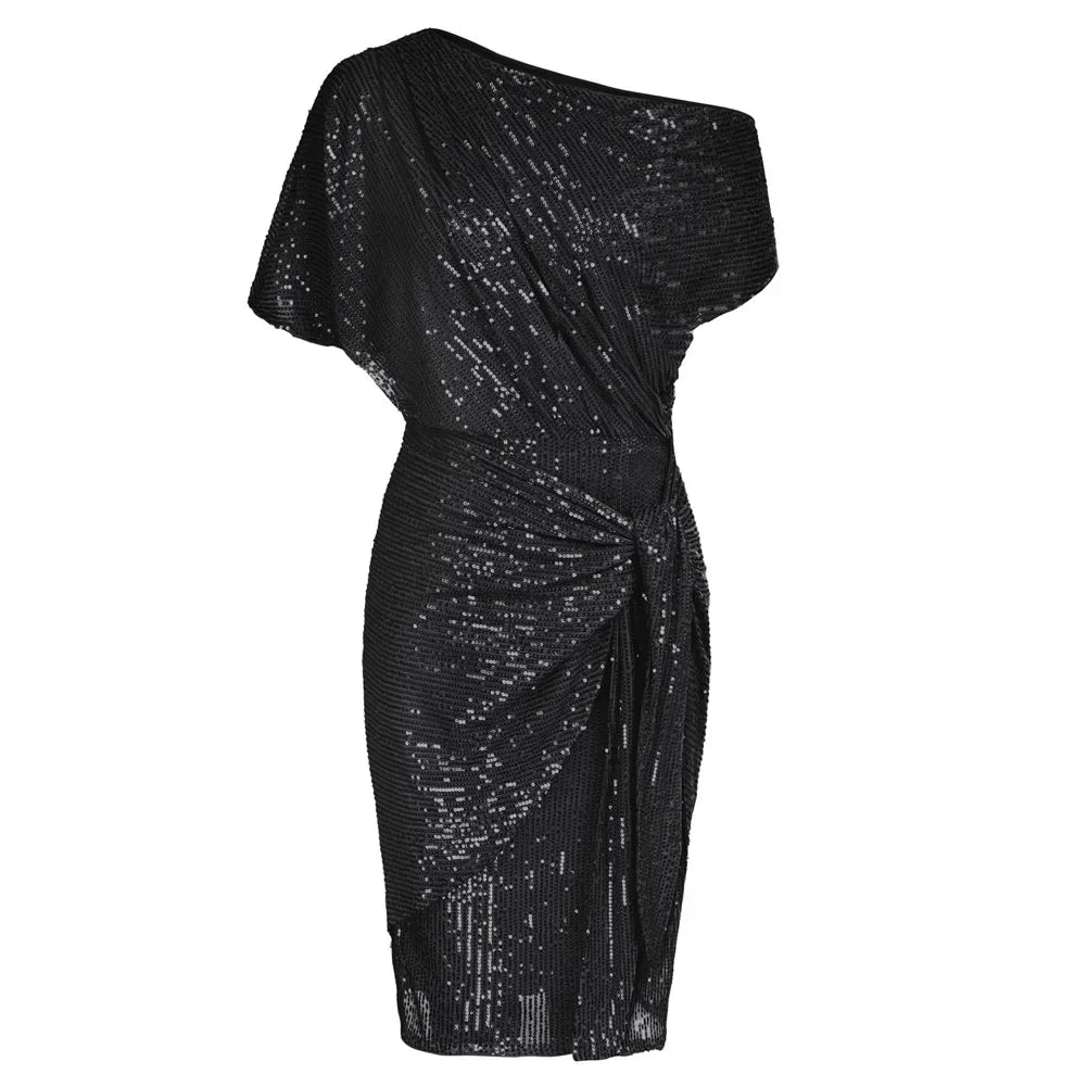 Women's One Shoulder Sequin Dress