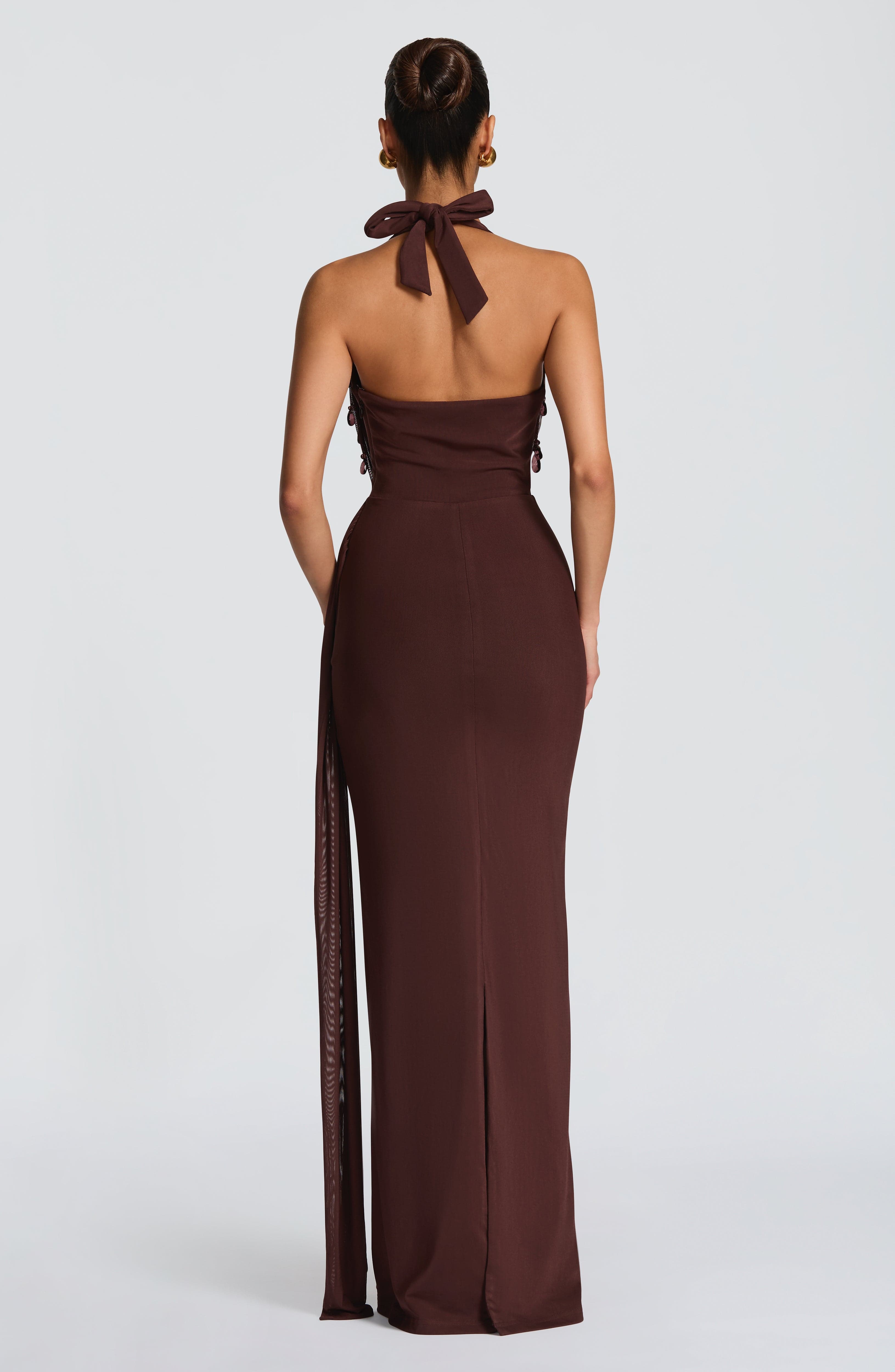 Pure Serenity Maxi Dress - Plum Brown